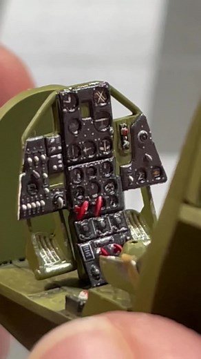 Detailed instrument panels! #scalemodel #modelkit #modeltok #warthunder #aviation #plane #modelplane #planemodel #jet #plasticmodel #plastickit #militarymodel #miniature #diorama