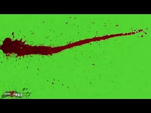 Green screen realistc blood splatter