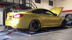 Just some dyno testing at @modauto on @menace_m4's F82! @remususa, @volk_racing, @ap_racing_by_stillen #modbargains #modauto #menaceM4 #dynotest #remus #remusexhaust | ModBargains