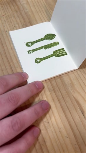 Silverware Set Stamp Carving