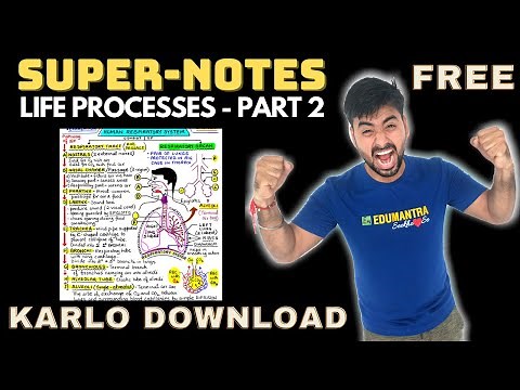 SUPER NOTES - LIFE PROCESSES - PART 2 (Hand Written) || RESPIRATION || CLASS 10 NCERT SCIENCE