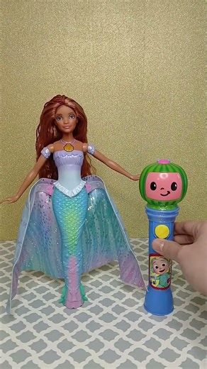 Cool cocomelon microphone and transforming little mermaid Ariel 🧜‍♀️