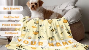 Amazon.com: BEOIIBIRD Custom Cute Bee Blanket for Girls - 30" x 40" Inches Bee Throw Blanket for Kids - Yellow Lightweight Cozy Throws for Sofa, Lap & Office : Home & Kitchen