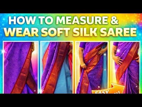 How to measure and wear Soft Silk Saree Perfectly#ytvideo#saree draping#saree
