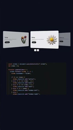 Creative 3D Slider with HTML, CSS, and JavaScript #qyraxis #fyp #coding #music #htmlcssjs
