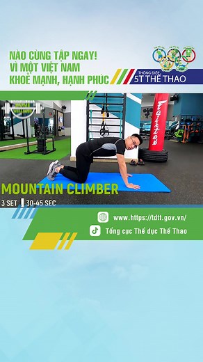 Bài bodyweight 15: Động tác Leo núi (Mountain climber) giúp giảm mỡ toàn thân #NaoCungTapNgay #Theduc #Thethao #5T #5TTheThao