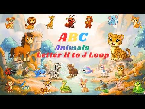 ABC Zoo Animals P27 G–J Loop | Nursery Rhyme for Kids | Kid TV 365