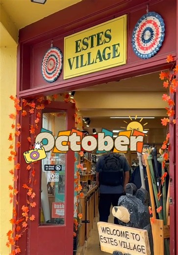 October has arrived at Estes Village! 🍂🎃 Our shop is dressed for the season and full of fall finds, cozy souvenirs, and Estes Park favorites. Stop by and grab your favorites before they’re gone! 🧡 #EstesPark #FallInColorado #EstesVillage #ColoradoShopping #EstesParkColorado