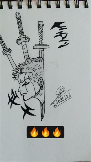 King of the hell🗡️🗡️🗡️ #art #drawing #zorodrawing