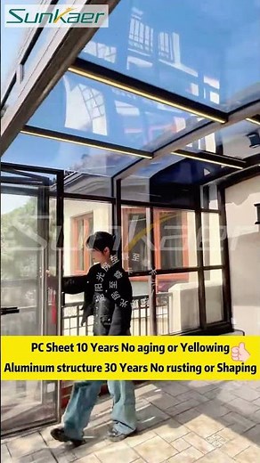 Create Your Perfect Outdoor Sanctuary with Sunkaer's 100% Customized Retractable Sunroom! 🌟 #sunkaer