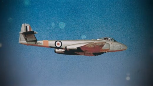 This was the British jet that entered WWII too late to fight Germany
