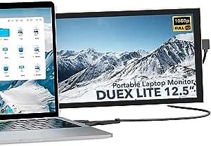 Mobile Pixels DUEX Lite 12.5" 16:9 Full HD Portable Laptop LCD Monitor, Cool White