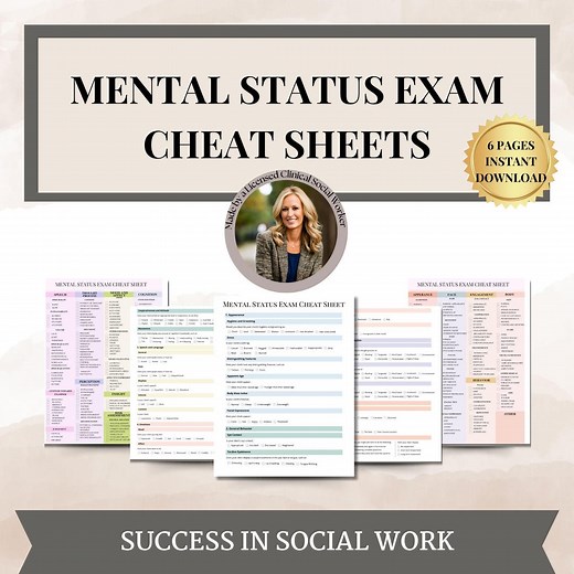 Mental Status Exam Cheat Sheet, MSE Reference Sheet,therapy Tools,mental Health Assessment MSE Writing Guide,mse Checklist Therapy Worksheet - Etsy