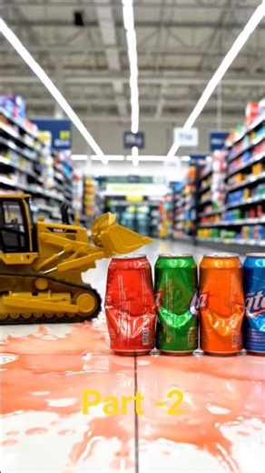 JCB vs Pepsi Can CRUSHING (ASMR Satisfying Sounds) | 4K Slow Motion #shorts #asmr