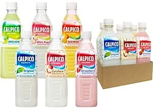 CALPICO 6 Flavor Variety Pack – Smooth, Creamy & Refreshing Non-Carbonated Beverage, Sweet and Tangy, Japanese Lactic Acid Drink, 16.9 Fl oz (Pack of 6)