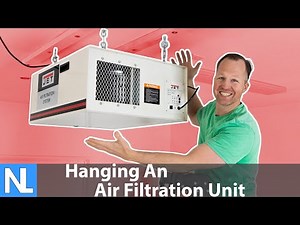 ✔️How to hang an air filtration system from the ceiling // workshop improvement project / installing