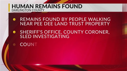 People walking find human remains in Darlington County