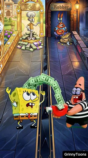 SpongeBob Vs Patrick || Rich Vs Robber