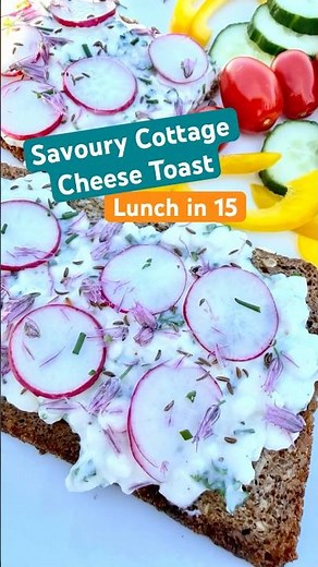 Savoury Cottage Cheese Toast | The Way We Ate It in Germany | Lunch in 15 #shorts