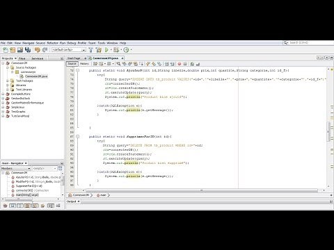 Ajouter, Supprimer, Rechercher et Modifier les données d'une BDD MySql en JAVA