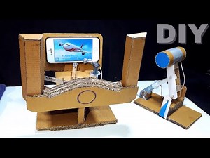 How to make GAMING steering with throttle for flight simulator game from cardboard (DIY)