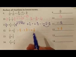 TSI BASIC MATH Fraction Review 9 to 14 (Texas Success Initiative)