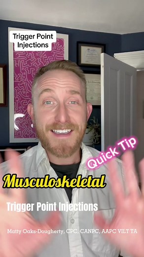 Trigger Point Injections - Medical Coding Quick Tip - #medicalcoding #cpc #aapc #medicalcodingandbilling #medicalcodingforbeginners #medicalcoder #medicalcoderstudent #medtiktok #codingtiktok #cpccourse #fyp #careerchange #workfromhome #careertiktok #revenuecycle #medicalcodingcertification #medicalcodingtraining #cptindex #cpccertificationtips #cpccertification #triggerpointinjection #medicalcodingquicktip