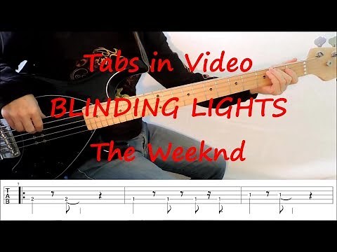 The Weeknd - Blinding Lights (BASS PLAY ALONG TABS IN VIDEO)