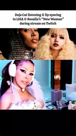 Doja Cat knows lyrics of Lisa's song “New Woman #lisa #dojacat #blackpink #kpopshorts #fypviralシ