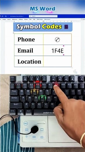 MS Word Symbols Shortcut Trick! #shorts #msword #sysmbols #