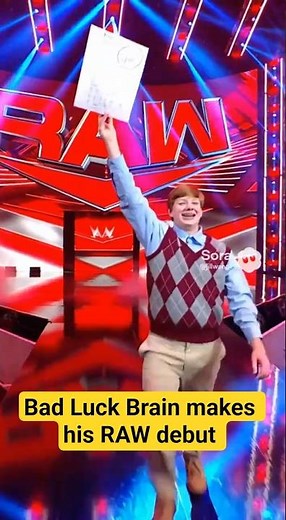 Bad luck Brian makes his WWE RAW debut vs Jake Paul highlights #ai #sora #memes