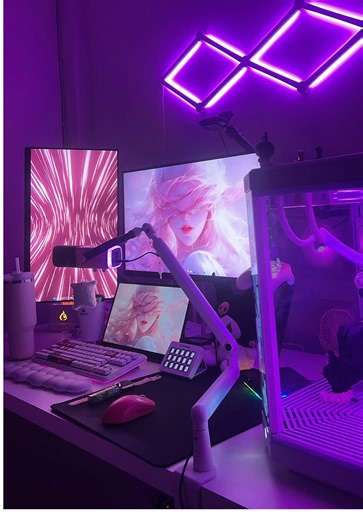Pink Gaming Setup for Girl Gamers