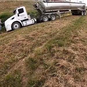 Sand-Filled Semi Recovery! #cars #trucks #rescue #reels | Ron Pratt