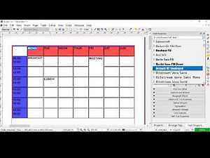 Videocourse SCRIBUS - Lesson 08 - Table Tool, Placing the Text, Columns, Lines and Borders