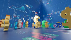 Download World currency symbol for exchange rate and investment, 3d rendering for free