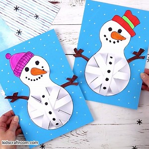 14K views · 185 reactions | These 3D Paper Snowman Crafts are so cute! Who could resist their round pot bellies and big smiles! Easy to make with the craft template. Get yours here: https://kidscraftroom.com/3d-paper-snowman-craft/ (Please note this post and template has been updated 4/7/20 and there is a small charge. Thank you for your support.) | Kids Craft Room | Facebook