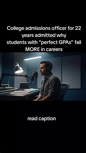Alex | Modern Man System on Instagram: "1. Admissions office. Officer reviews outcomes: "Tracked graduates for 15 years. Students with 4.0 GPAs? Fifty-eight percent struggling in careers. Students with 3.2-3.6 GPAs who worked through college? Seventy-two percent thriving. Perfect grades signal wrong optimization." 2. This is the pattern in high-achieving student outcomes: optimizing for grades instead of skills predicts career failure. The mechanism? Credential Focus Over Capability Development.