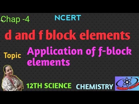 CLASS-12 CHEMISTRY NCERT Topic 'Application of-f-block By ALPA PARMAR