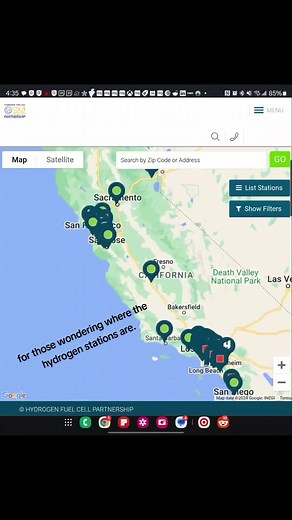 Hydrogen station Map #renewable #greenfuel #climatechange #electricvehicle #mirai #hydrogen #teslatok #orangecounty #losangeles #rocketscience #fuelcell #water