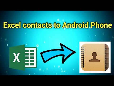 How to import contact numbers from excel to Android phone | Excel to phone contact