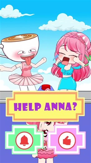 POV✨🚨🎭 Anna vs Ballerina - The Mystery Face Button Challenge! | Gacha Life Stories #shorts