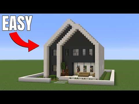How to Build a Modern Suburban House in Minecraft #|3 Including Interior (Easy Tutorial)