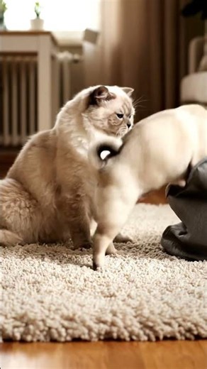 Pug Puppy Wakes Up Grumpy Cat! 😠
