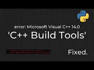 error: Microsoft Visual C++ 14.0 or greater is required. FIXED. (pip install web3 error)
