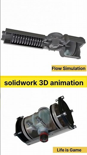 Valve flow simulation in solidworks design #engineer