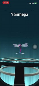 Pokemon GO - Shiny Yanma evolves into Shiny Yanmega