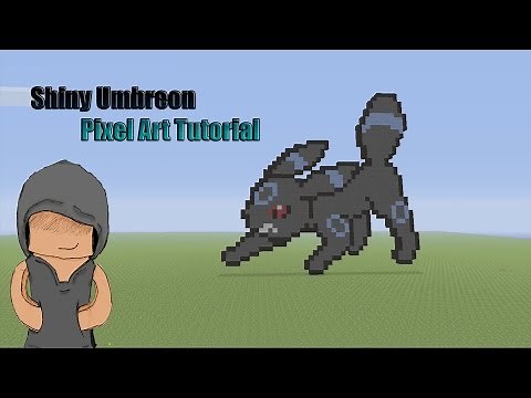 Minecraft Shiny Umbreon Pixel Art Tutorial