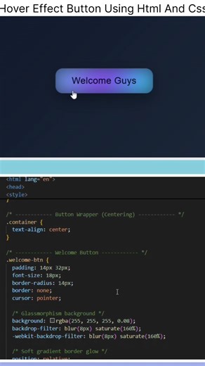 🔥 Amazing Hover Effect Button Using Only HTML & CSS | No JavaScript | Beginner Friendly