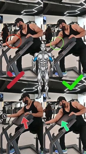 Dumbbell Preacher Curl Mistakes!! #bicepsworkout #shorts