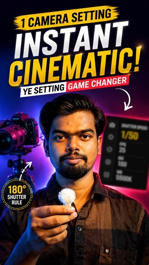Is 1 Camera Setting Se Video Instant Cinematic Lagegi,camera techniques for better filmmaking #short
